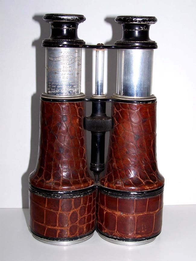 A Rare Pair of President Grover Cleveland Presentation Binoculars dated 1894.